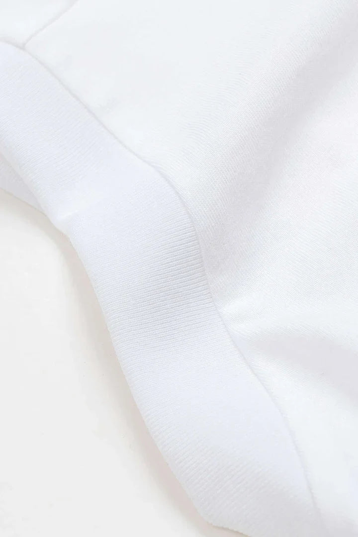 T-shirt Effen con pieghe e fiocco davanti