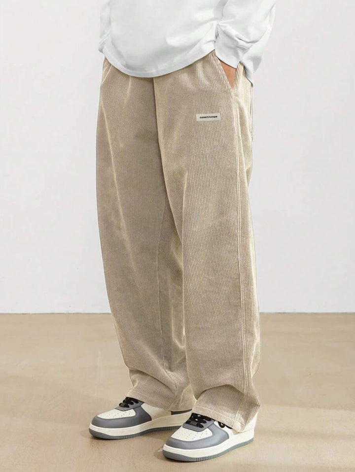 Bravo | Pantaloni in Corduroy da Uomo | Fit Largo &amp; Gamba Dritta | Casual &amp; Confortevoli | Stile Senza Tempo
