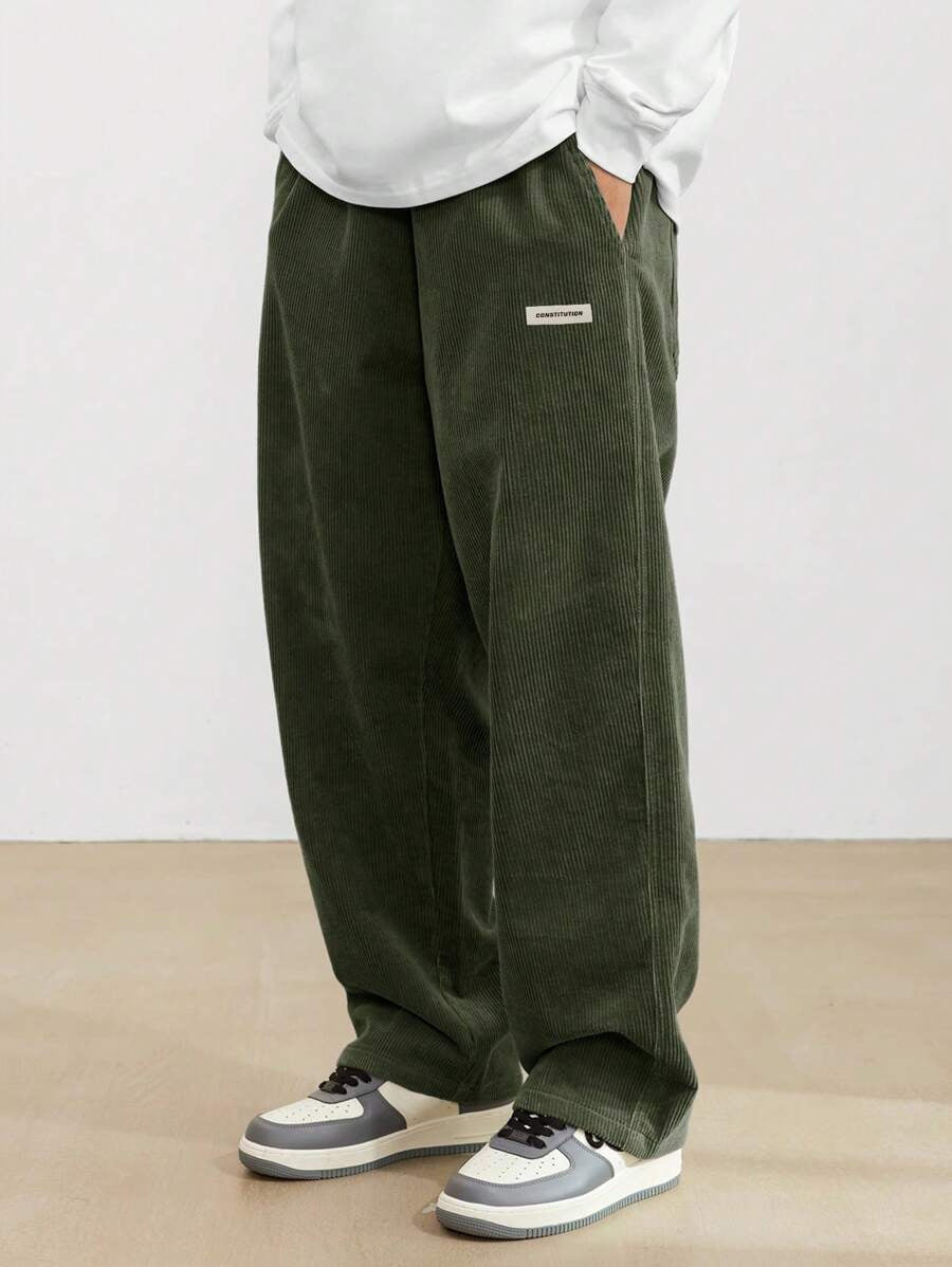 Bravo | Pantaloni in Corduroy da Uomo | Fit Largo &amp; Gamba Dritta | Casual &amp; Confortevoli | Stile Senza Tempo