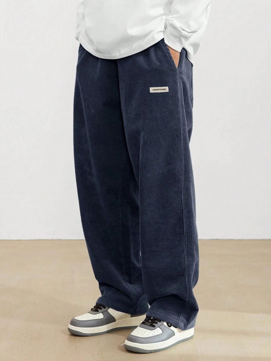 Bravo | Pantaloni in Corduroy da Uomo | Fit Largo &amp; Gamba Dritta | Casual &amp; Confortevoli | Stile Senza Tempo