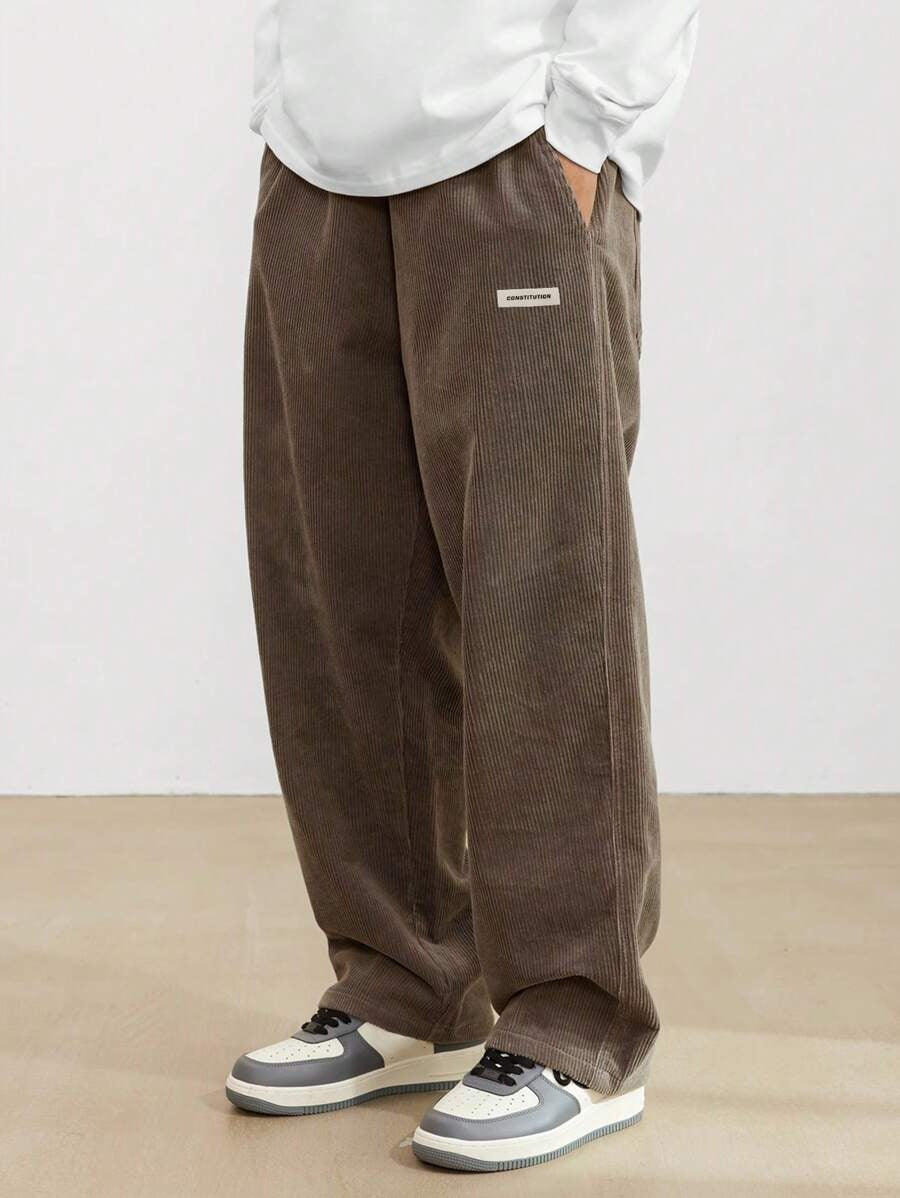 Bravo | Pantaloni in Corduroy da Uomo | Fit Largo &amp; Gamba Dritta | Casual &amp; Confortevoli | Stile Senza Tempo