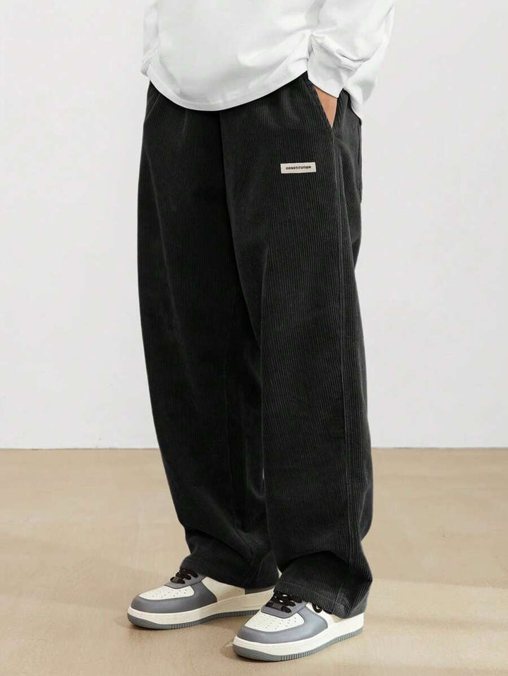 Bravo | Pantaloni in Corduroy da Uomo | Fit Largo &amp; Gamba Dritta | Casual &amp; Confortevoli | Stile Senza Tempo