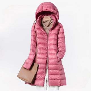 Cecilia | Manteau long matelassé à capuche intégrée