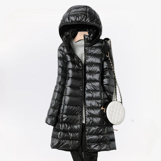 Cecilia | Manteau long matelassé à capuche intégrée