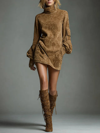 Romy | Mini-abito vintage con colletto alto