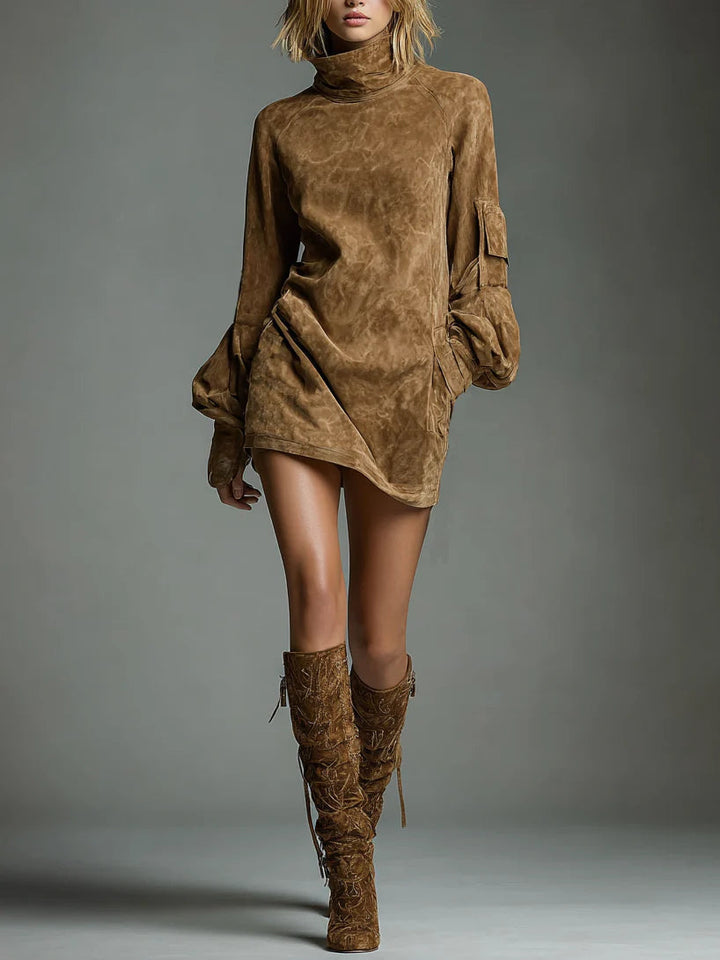 Romy | Mini-abito vintage con colletto alto