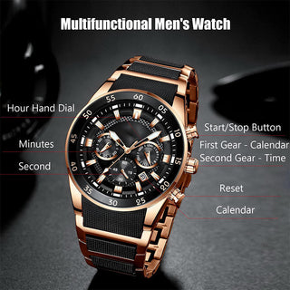 Orologio multifunzionale da uomo con movimento impermeabile