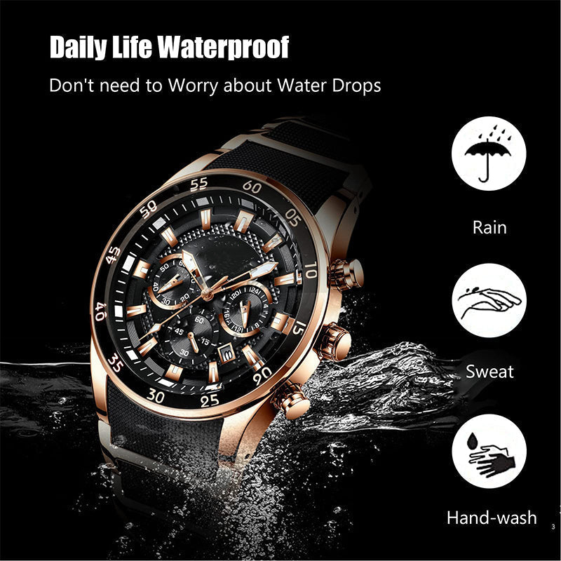 Orologio multifunzionale da uomo con movimento impermeabile